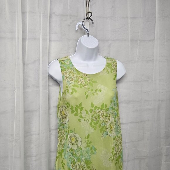 Studio 1 Green Floral Sleeveless Maxi Dress Romantic Boho Fairy 14 - Picture 3 of 12